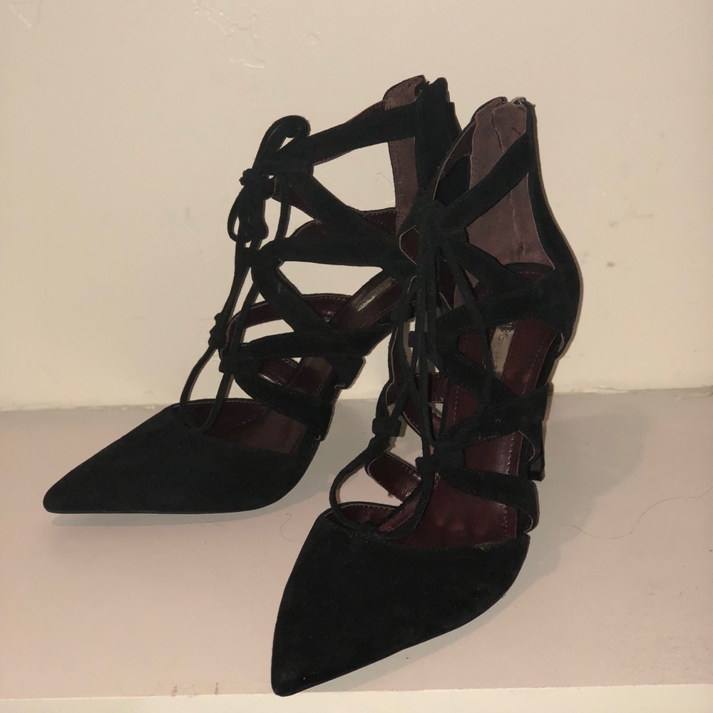 BCBGeneration Black Suede Heels